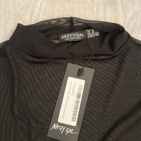 NWT nastygal sheer mesh bodysuit - Picture 2 of 3